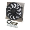 Derale 16819 Engine Cooling Fan Assembly Powerpack - High Output Single 17" Electric RAD Fan/Aluminum Shroud Kit