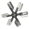 Derale 17019 Engine Cooling Fan Blade 19" Heavy Duty Stainless Steel Standard Rotation Flex Fan, Black Hub
