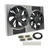 Derale 16838 Engine Cooling Fan Assembly Powerpack - High Output Dual 12" Electric RAD Fan/Aluminum Shroud Kit