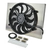 Derale 16828 Engine Cooling Fan Assembly Powerpack - High Output Single 17" Electric RAD Fan/Aluminum Shroud Kit