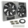 Derale 66838 Engine Cooling Fan Assembly Powerpack - High Output Dual 12" RAD Fan/Alum Shroud Kit w/ PWM Controller