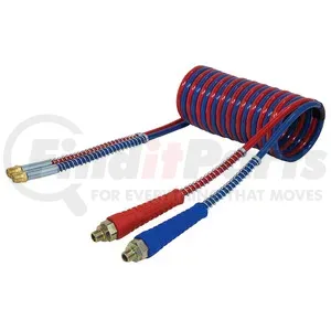 Tectran 17M15H Air Brake Hose Set 15 ft. MAGNUMFLEX-HD Dual Line Aircoil with Handles, 14" x 14" Lead Lengths