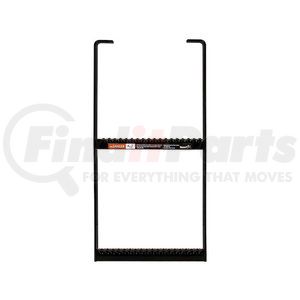 5232412 by BUYERS PRODUCTS - Black Powder Coated 2-Rung Steel Truck Step with Anti-Slip Step - 12.5 x 24 Inch