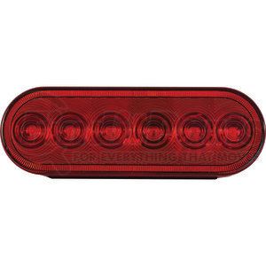 5626156 by BUYERS PRODUCTS - Brake / Tail / Turn Signal Light - 6 in., Red Lens, Oval, with 6 LEDS