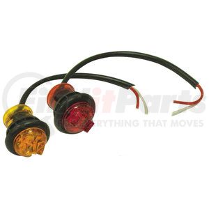 5627522 by BUYERS PRODUCTS - .75in. Round Marker Clearance Lights - 1 LED Amber with Stripped Leads