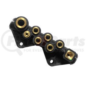 12-18051-000 by FREIGHTLINER - Air Line Junction Block - 33% Glass Fiber, With Nylon Reinforcement, Black, 5.03" x 1.77"