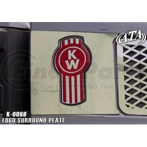 Aranda K-0069 Hood Grille Surround Logo Surround Plate - Stainless Steel, For Kenworth T880