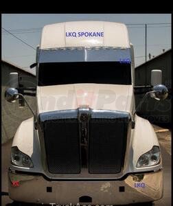 KWT680-20SS by ARANDA - NEW AFTERMARKET STAINLESS KENWORTH 20" OVERALL, 17" CENTER, BUMPER WITH TOW HOLES AND STEP HOLE