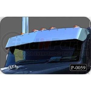 P-0059 by ARANDA - 14 INCH 1 PC BLIND MOUNT DROP VISOR 10 HOLE 3/4 INCH LIGHT HOLES (FLAT TOP)