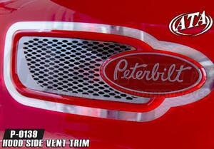 P-0139 by ARANDA - 337 Hood Side Vent Trim Peterbilt 337 2009 & Newer