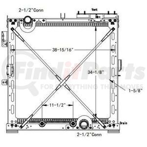 HDC011265PAF by NAVISTAR - RAD HD;17-20 INT/NAV;15.0L W/TOC;W/FRAME;PLASTIC/ALUMINUM