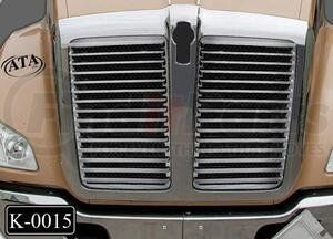 K-0015 by ARANDA - 2015-UP KENWORTH T680 STAINLESS 16 GAUGE GRILL WITH 15 LOUVERS
