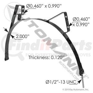M203905 by AUTOMANN - Fuel Tank Strap - 26" Diameter Tank, With Step Mounts, For International Prostar