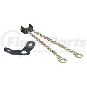 16614 by CURT MANUFACTURING - CURT 16614 CrossWing 5th Wheel Safety Chain Assembly with Gooseneck Anchor Plate