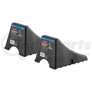 22800 by CURT MANUFACTURING - CURT 22800 Black Plastic Wheel Chocks; Vehicle; Trailer; Truck; RV; 2-Pack