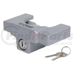 23081 by CURT MANUFACTURING - Trailer Coupler Lock; Fits Most 2-5/16in. Couplers (Grey Aluminum)