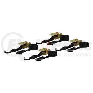 83010 by CURT MANUFACTURING - CURT 83010 1-Inch x 16-Foot Black Nylon Ratchet Straps; 1;500 lbs. Break Strength; 4-Pack