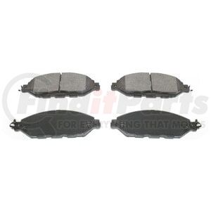 Pronto Rotor BP1649C Disc Brake Pad Set - Front, Ceramic, Slotted, Iron Backing, with Pad Shims and Wear Sensors