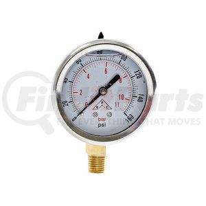 hpgs1 by BUYERS PRODUCTS - Multi-Purpose Pressure Gauge - Silicone Filled, Stem Mount, 0-1, 000 PSI