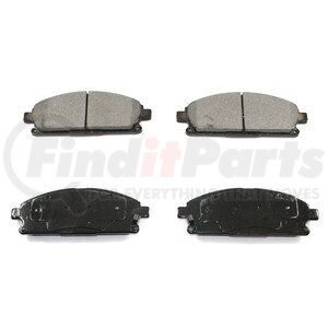 BP855C by PRONTO ROTOR - Disc Brake Pad Set - Front, Ceramic, Slotted, Iron Backing, with Pad Shims and Wear Sensors