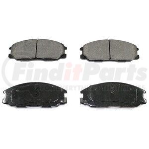 BP864C by PRONTO ROTOR - Disc Brake Pad Set - Front, Ceramic, Slotted, Iron Backing, with Pad Shims and Wear Sensors