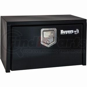 1703150 by BUYERS PRODUCTS - 14 x 12 x 24in. Black Steel Underbody Truck Box with Paddle Latch