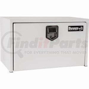 1703203 by BUYERS PRODUCTS - 14 x 16 x 30in. White Steel Underbody Truck Box with Paddle Latch
