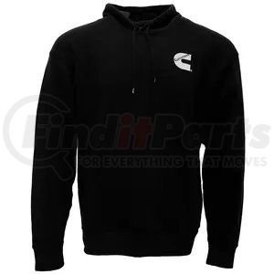 CMN4793 by CUMMINS - Cummins Unisex Hoodie Black Fleece Sweatshirt in Comfortable 100 Percent Cotton Large CMN4793