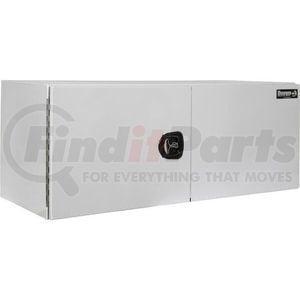 1706810 by BUYERS PRODUCTS - 18x18x48 Inch White Smooth Aluminum Underbody Truck Tool Box - Double Barn Door, 3-Point Compression Latch