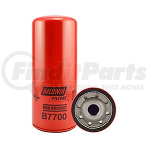 B7700 by BALDWIN - Engine Oil Filter - High Efficiency Lube Spin-on, 1 1/8-16 Thread, With Gasket