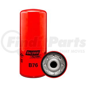 B76 by BALDWIN - Engine Oil Filter - used for Akerman, Mack, V.M.E., Volvo, R.V.I. Engines, Equipment