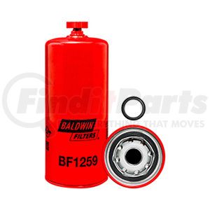 BF1259 by BALDWIN - Fuel/Water Separator Spin-on with Drain