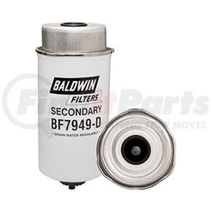 BF7949-D by BALDWIN - Secondary Fuel/Water Separator Element Filter - with Removable Drain