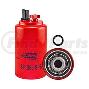 BF1385-SPS by BALDWIN - Fuel Filter - Fuel/Water Separator Spin-on with Drain, Sensor Port and Reusable Sensor Filter