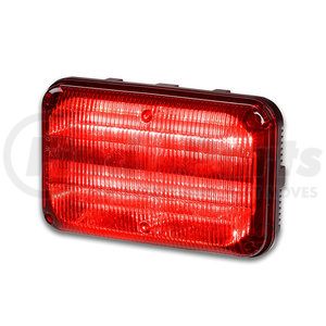 QL64-BTT by FEDERAL SIGNAL - QuadraFlare Brake/Tail/Turn/Back-up Flashing Light - Red, 6" x 4", LED, Surface Mount