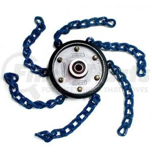 0925-AR by ONSPOT - Tire Snow Chain - Complete Chainwheel Assembly, 190mm Red, Passenger Side, with 10 links