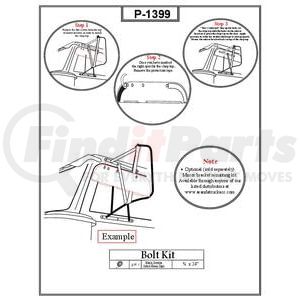P-1399PL by ARANDA - 8 INCH DOOR MOUNTED MIRROR CHOP TOP DOOR TRIM - MONSTER  Steel - Paint Lock