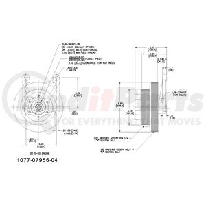 1077-07956-04X by KIT MASTERS - Remanufactured Kysor-style hubs by Kit Masters are premium replacements for worn or damaged hubs (pulley & bracket). Also requires replacement/repair of appropriate fan clutch.