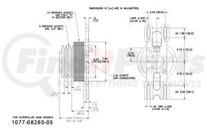 1077-08265-05X by KIT MASTERS - Remanufactured Kysor-style hubs by Kit Masters are premium replacements for worn or damaged hubs (pulley & bracket). Also requires replacement/repair of appropriate fan clutch.