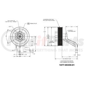 1077-09359-01X by KIT MASTERS - Remanufactured Kysor-style hubs by Kit Masters are premium replacements for worn or damaged hubs (pulley & bracket). Also requires replacement/repair of appropriate fan clutch.