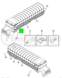 2201844C1 by NAVISTAR - Body Rub Rail - Top 2308 CE Left Hand For International IC Bus