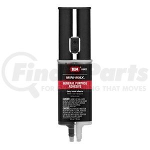 68432 by SEM PRODUCTS - Mini-Max™ General Purpose Adhesive - Epoxy-Based, Black, 1 Oz. Cartridge