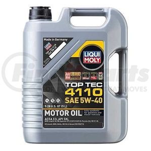 22122 by LIQUI MOLY - Engine Oil - Top Tec 4110 SAE 5W-40, Top Class, Fully Synthetic, 5 Liters