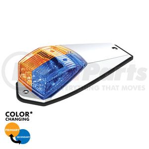 35969 by UNITED PACIFIC - Truck Cab Light - Double Fury 17 LED Amber & Blue LED/Clear Lens