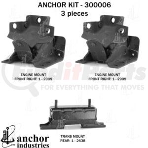 300006 by ANCHOR MOTOR MOUNTS - ENGINE MNT KIT