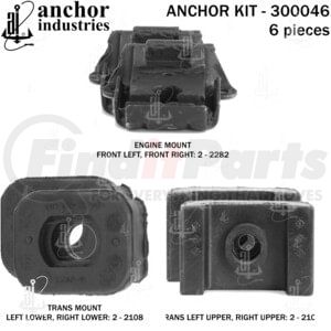 300046 by ANCHOR MOTOR MOUNTS - ENGINE MNT KIT