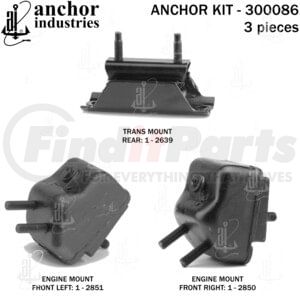 300086 by ANCHOR MOTOR MOUNTS - ENGINE MNT KIT