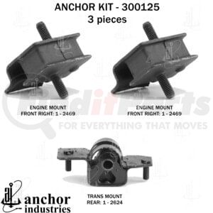 300125 by ANCHOR MOTOR MOUNTS - ENGINE MNT KIT