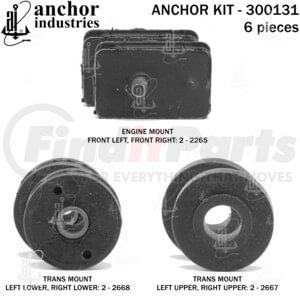 300131 by ANCHOR MOTOR MOUNTS - ENGINE MNT KIT