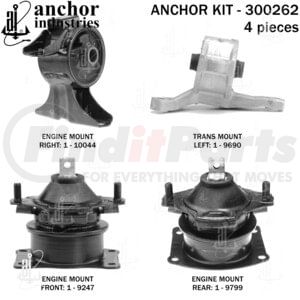 Anchor Motor Mounts 300262 Engine Mount Kit ENGINE MNT KIT